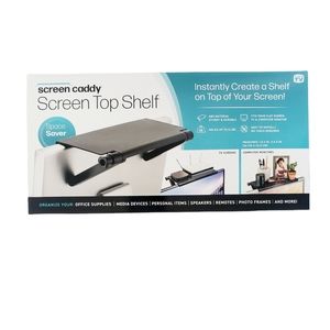 Screen Caddy Monitor and TV Top Shelf - Space Saver 13.4” x 6.5”